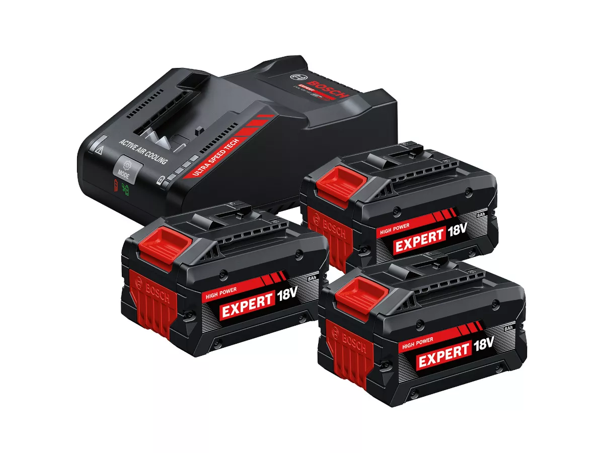 Chargeur rapide EXPERT EXAL18V-160 + 3x batterie EXBA18V-80 BOSCH